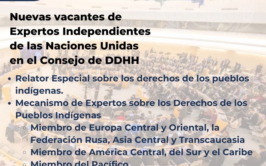 Nuevas Vacantes – Consejo de Derechos Humanos